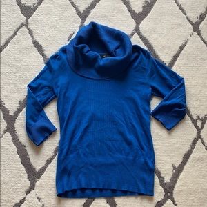 IZ Byer blue cowl neck sweater